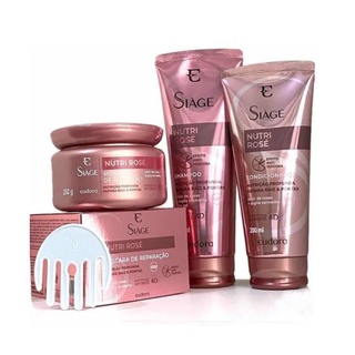 Nutri Rosé Shampoo + Condicionador + Máscara kit Siage