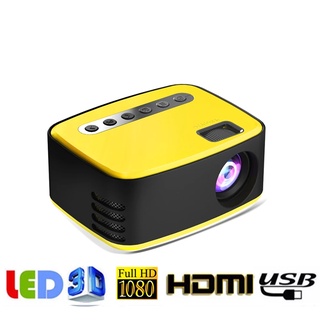 T20 Novo Mini Portátil Fácil De Transportar USB 1080 P HD LED Home Media Player Cinema Em Miniatura Projetor 320x240 Pixels