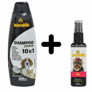Shampoo Hidratacao power 10x1 brincalhao para caes e gatos e perfume alta fixação brincalhao vip