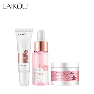 LAIKOU Sakura Skin Care Set Skin Rejuvenation Moisturizer Remove Spots 3pcs
