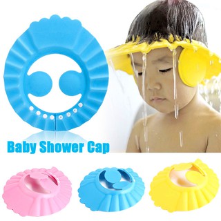 Chapéu Ajustável Para Bebê Crianças Shampoo Banho Touca De Banho Com Proteção Para A Orelha (2)