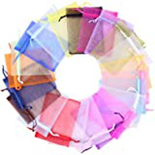 10 Sacos de Organza-9x12 diversas cores