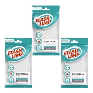 Kit 3 Esponja Magica Flash Limp ideal para Paredes, Inox Louças Vidros. (1)
