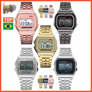 Relógio Casio de luxo para homens e mulheres, multifuncional, digital, relógio esportivo, ouro rosa, vintage retrô casual unissex