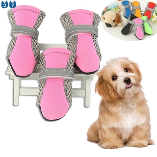 (27Pets) 4pçs Sapatos De Malha Respirável Para Animais De Estimação/Cachorros Mágicos/Leves/Produtos Cães