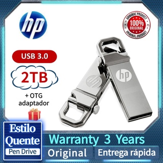 Hp Pen Drive Usb2.0 2Tb De Metal Pendrive + Adaptador Otg De Alta Velocidade Flash Drive (1)