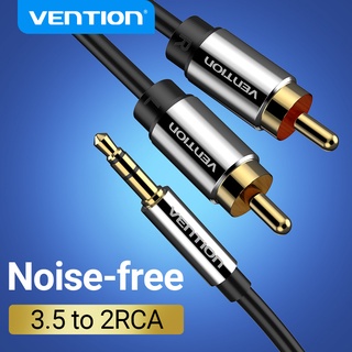 Vention 3.5mm to 2RCA Audio Cable Jack 3.5 Male to RCA Male Y Splitter Stereo Audio Adapter for Home Theater Speakers (1)