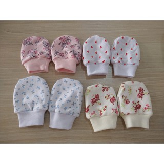 kit 4 luvas bebê algodão com punho menina ou menino (1)