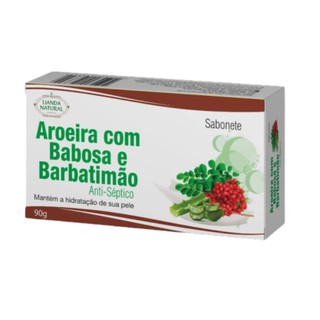 Sabonete De Aroeira, Babosa E Barbatimão - 90 Gramas - facilita a cicatrização e remoção de marcas de pele - lianda natural