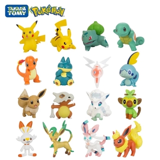 Back2Life1 Eevee Vulpix Charmander Figuras Bonecas Bulbasaur Squirtle Pikachu Figuras Pokemon Figuras