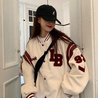 Women's New Baseball Uniform Korean Loose Jacket Jacket Coat Letter Embroidery