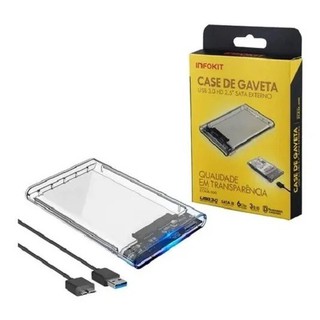 CASE DE GAVETA EXTERNA USB 3.0 HD 2,5 SATA
