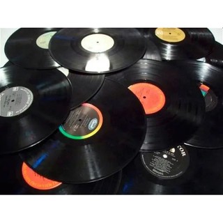 Disco de Vinil para Decoração Retrô ou Artesanato Vintage - Grande ( LP 12 polegadas) e Pequeno ( compacto)