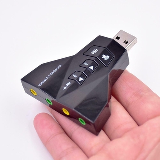 Super Adaptador Placa De Som USB Externa 7.1 Canais Surround Áudio Duplo Para Fone de Ouvido Headset Microfone Notebook e Computador