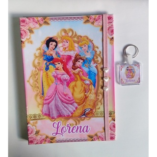 Capa dura Personalizada para caderneta de vacina princesas Disney