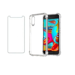capa capinha transparente anti impacto Samsung Galaxy A01 Core + película de vidro Promoção