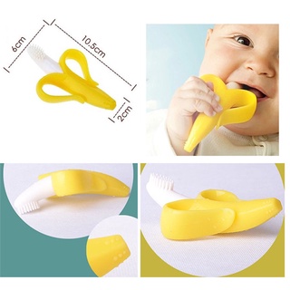 Escova De Treinamento Infantil De Silicone Sem BPA Em Formato De Banana Para Dentição De Mastigar