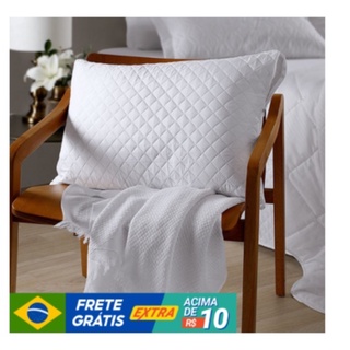 Travesseiro Branco Matelada Premium Anti Alergico Fibra Siliconizada Macio Confortavel Lavavel