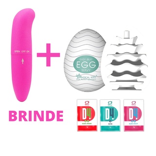 Kit Vibrador Ponto G e Egg Masturbador + brinde - Sex Shop - Sexy Shop Produtos