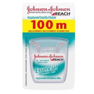 Johnson & Johnson's Fio Dental Reach Essencial Menta 100m.