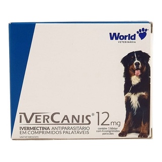 Ivercanis 12mg Para Pulgas, Carrapato C/4 Cp Cães Ate 60kg