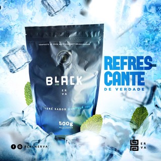 Tereré Premium Black erva sabor Hortelã Ice 500g