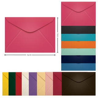 Envelope Carta Cores kit c/10 Un 114x162mm 80g Scrity - Paixão por Envelopes