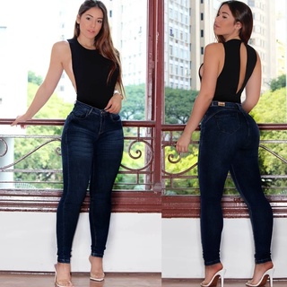 Calça Jeans Feminina Modela Bumbum Cintura Alta Skinny (7)