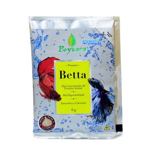 Ração Para Peixes Betta Premium 6g Poytara Sache