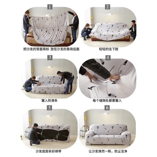capa para sofá de 3 lugares (1.8 —2.3 m)tecido forte e super macio igual roupa de dormir e bem esticavel com estampada linda (5)