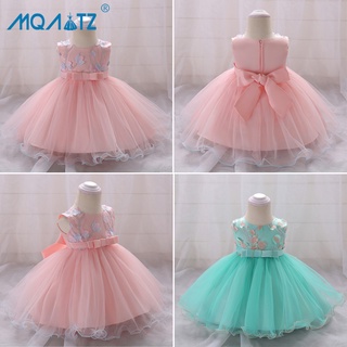 MQATZ 2022 Vestido De Princesa Floral Com Renda Para Casamento/Festa/Dama De Honra 3-24 Meses