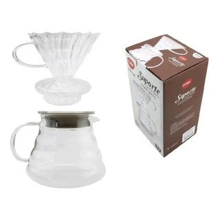 Coador Filtro Barista De Cafe Com Dosador Suporte filtro de Vidro 650 ml cozinha (1)