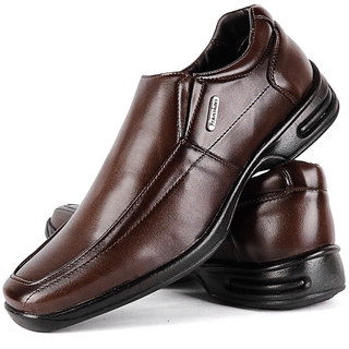 Sapato Social Confort Bico Quadrado Marrom (1)