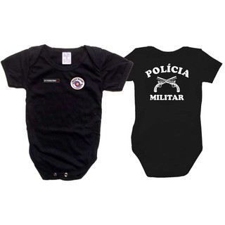 Body baby PM polícia militar recem nascido alusiva
