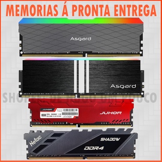 Memória Ram Asgard; Netac; Juhor; DDR4 8gb 16gb 3200mhz 3600mhz RGB