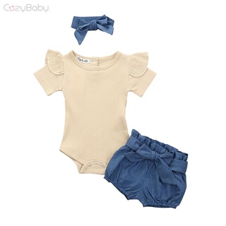 Baby Romper Set Girl One Piece Shorts Set Newborn Baby Girl Set Denim Summer Jumpsuit Clothes Set