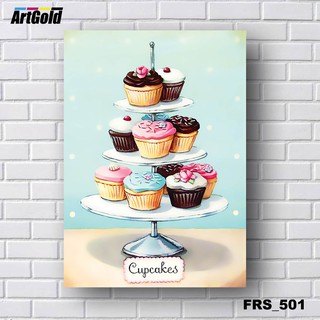 Placa Decorativa A4 - Cupcakes