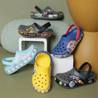 Crocs Carluo Chi Hole Shoes New Pattern Parent-Child Closed Toe Non-Slip Summer Outdoor Beach Shoes