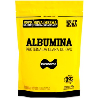 Albumina Pura Natural e Sabores (80% Proteína Pura) - 500g - Naturovos (100% Original)