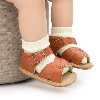 Sandália Infantil De Couro PU Com Bolinhas Antiderrapante Sola Flexível Para Recém-Nascidos/Bebês/Meninos/Meninas De 0-18 Meses (6)
