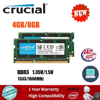 Crucial Laptop ram 4GB/8GB DDR3 DDR3L 1333 1600 1866MHZ SODIMM notebook 1.35V/1.5V 204Pin modelo de memória portátil