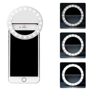 Ring Light Flash Clipe Anel mini Luz para Celular tirar Selfie luz Branco Usb foto video pequeno