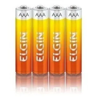 Pilha AAA Zinco Energy 1,5v Elgin com 4 pilhas