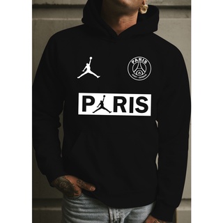 Moletom Com Bolso e Capuz Blusa De Frio PSG Paris Jordan Masculino Unissex