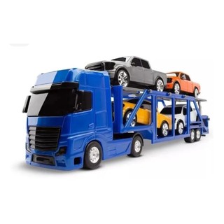 Caminhão Cegonheira Petroleum Com 4 Pick-Up Roma Brinquedos Oferta (1)
