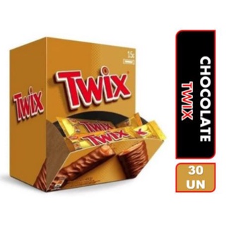 Chocolate Twix® Caixa com 30 unidades de 15g cada - O ORIGINAL