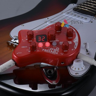 Mini Pedal De Efeito 15 Tipos 40 Tambor Rickrock Portátil Para Guitarra
