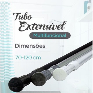 Varão Tubo Extensível Extensor para banheiro box 70cm A 1,20m