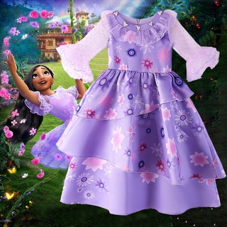 Encanto Disney Mirabel Luisa Isabela Madrigal Cosplay Vestido Traje Da Menina Vestidos Extravagantes Para O Dia Das Bruxas Princesa Óculos Brincos