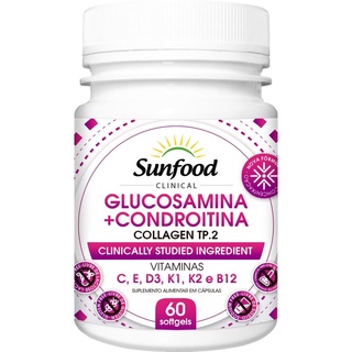 Glucosamina + Condroitina Colágeno TP.2 Sunfood 60cap softgel